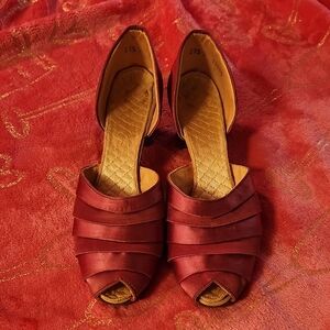 Very Vintage Elegant Mauve Peep-Toe Women Shoes